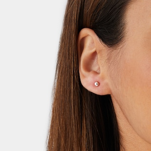 Goldsmiths 9ct White Gold 4mm Spanish Earrings