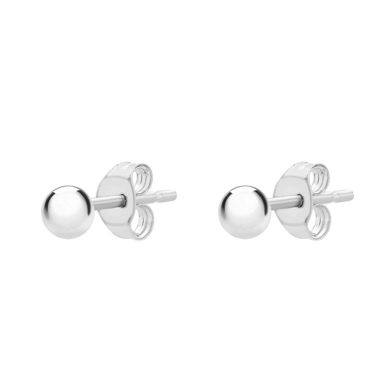 Goldsmiths 9ct White Gold 3mm Spanish Earrings
