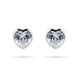 Goldsmiths 9ct White Gold Cubic Zirconia Earrings