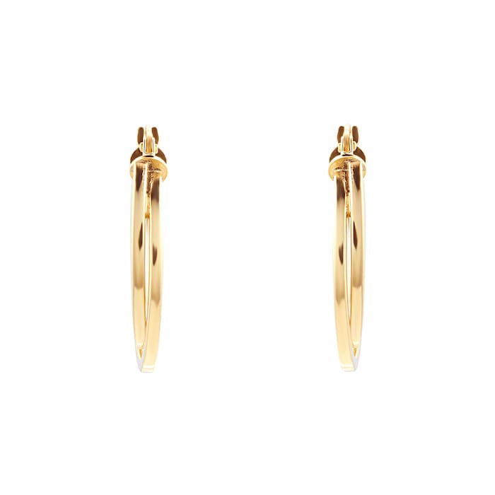 Goldsmiths 9ct Yellow Gold Intertwined Hoop Earrings