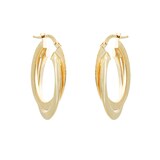 Goldsmiths 9ct Yellow Gold Double Hoop Earrings