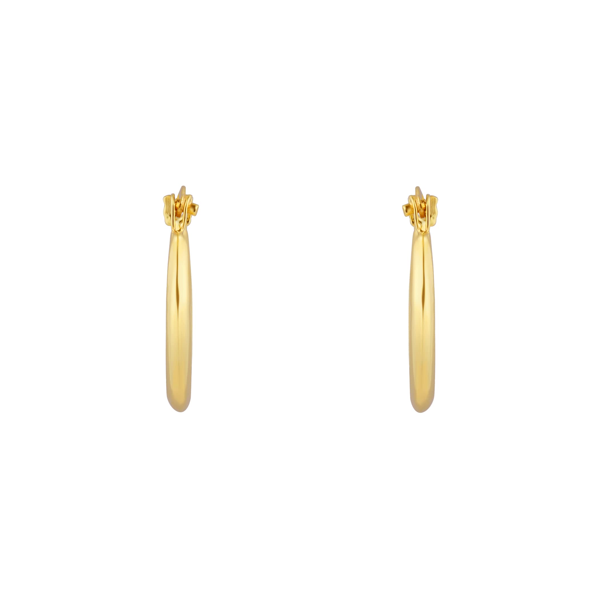 Goldsmiths 9ct Yellow Gold Patterned Creole Huggie Earrings Goldsmiths 9ct Yellow Gold Patterned Creole Huggie Earrings