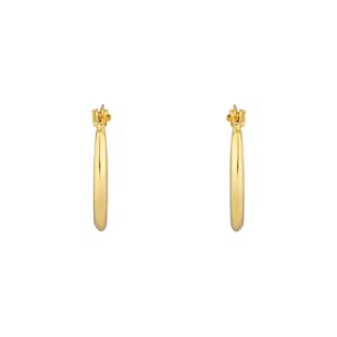 Best Luxury 
9ct Yellow Gold Patterned Creole Huggie Earrings