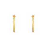 Goldsmiths 9ct Yellow Gold Patterned Creole Huggie Earrings