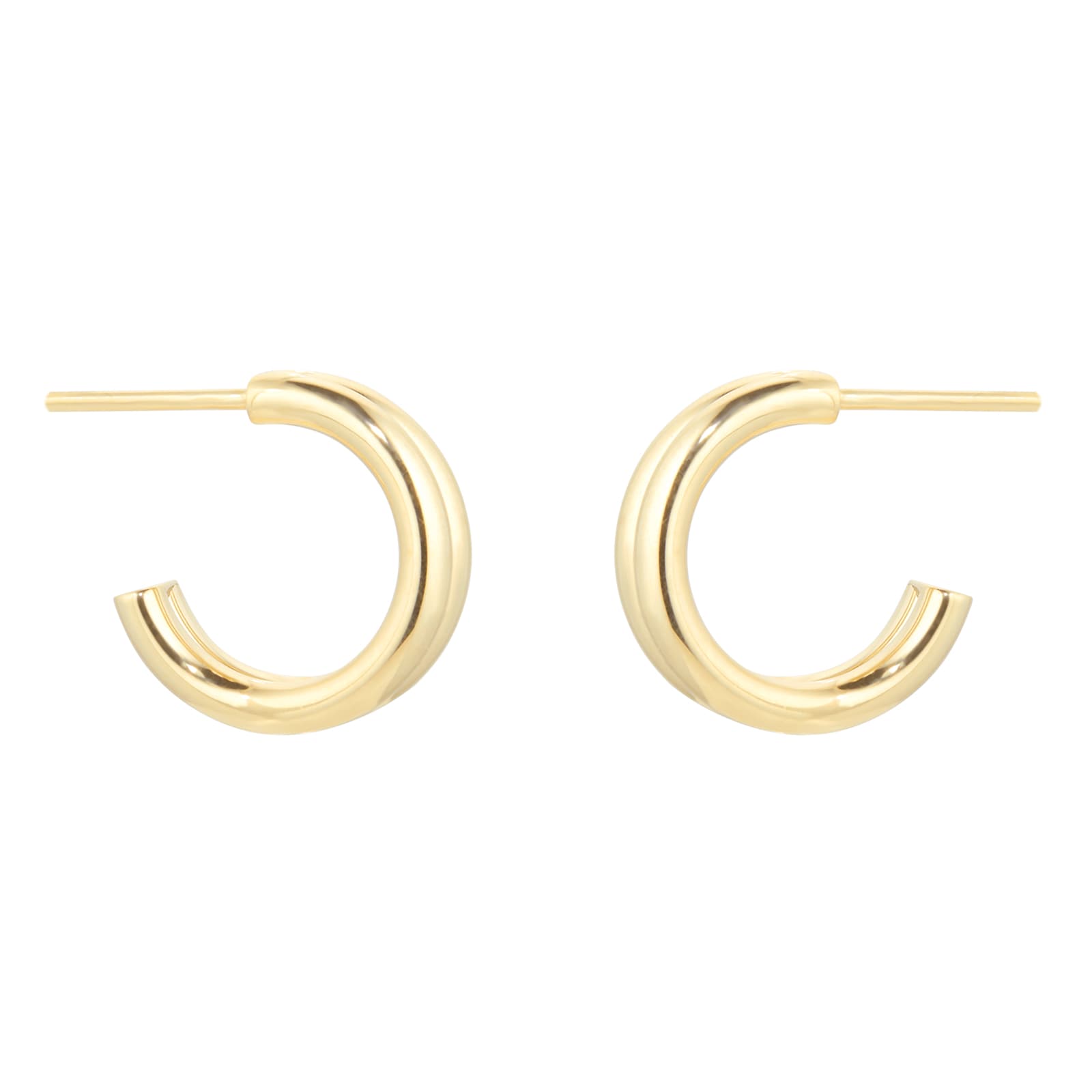 Goldsmiths 9ct Yellow Gold Double Layer Hoop Earrings Goldsmiths 9ct Yellow Gold Double Layer Hoop Earrings