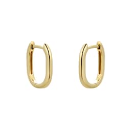 15030702 - 9ct Yellow Gold Rectangular Small Huggie Earring