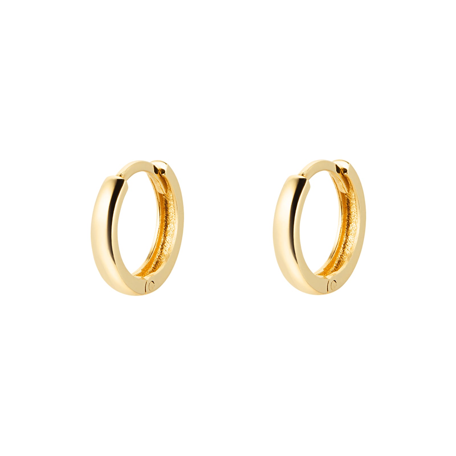Goldsmiths 18ct Yellow Gold 11mm Huggie Hoop Earrings Goldsmiths 18ct Yellow Gold 11mm Huggie Hoop Earrings