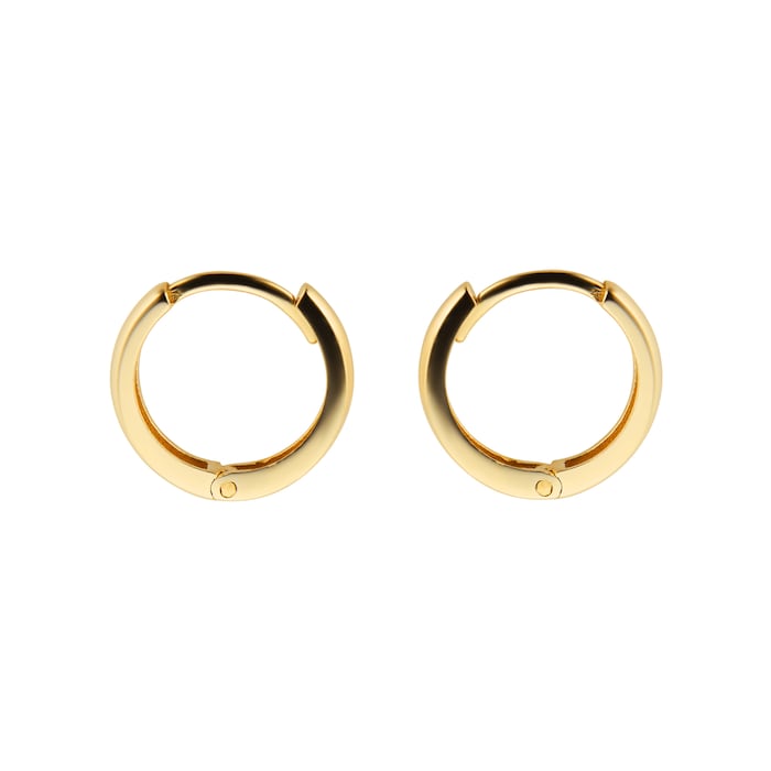 Goldsmiths 18ct Yellow Gold 11mm Huggy Hoop Earrings