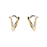 Goldsmiths 9ct Yellow & White Gold Front To Back Hoop Earrings