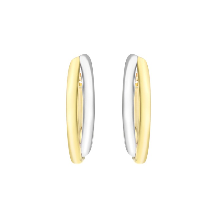 Goldsmiths 9ct Gold Double Front Hoop Earrings