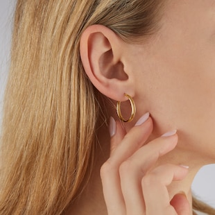 Best Luxury 
9ct Yellow Gold Roped Double Hoop Earrings