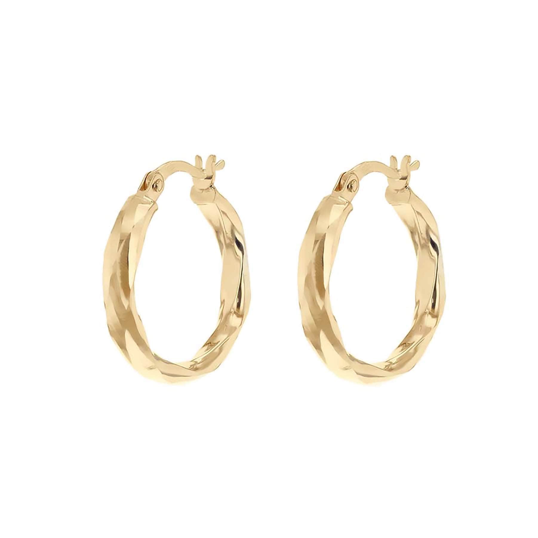 Goldsmiths 9ct Yellow Gold 18.5mm Creole Hoop Earrings
