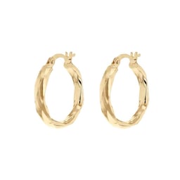 15030719 - 9ct Yellow Gold 18.5mm Creole Hoop Earrings