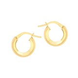 Goldsmiths 9ct Yellow Gold 13mm Polished Creole Hoop Earrings