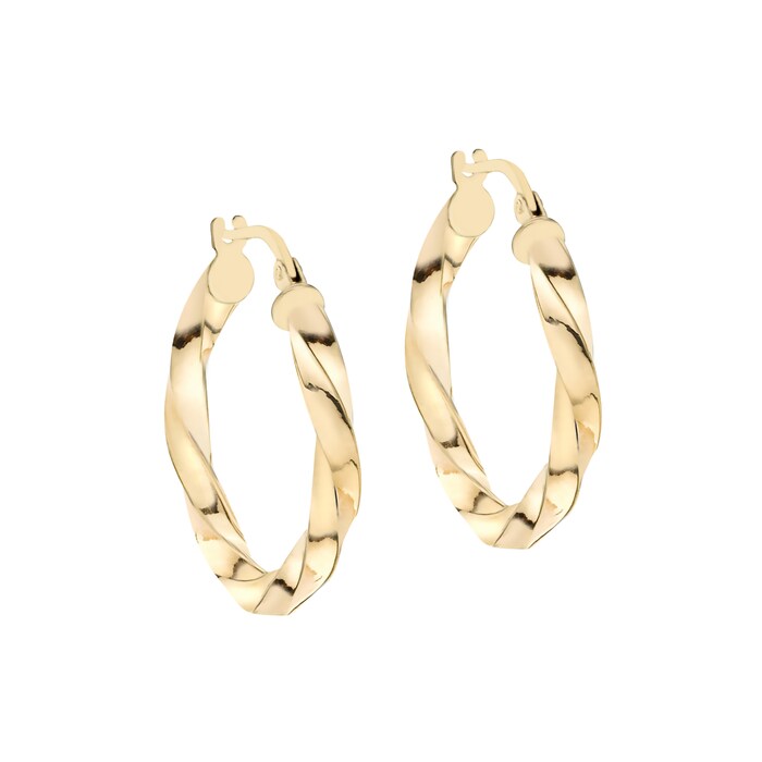 Goldsmiths 9ct Gold 23mm Creole Hoop Earrings