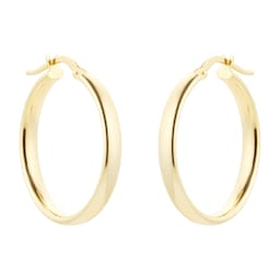 15030722 - 9ct Yellow Gold Medium Tube Hoop Earrings