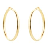 Goldsmiths 9ct Yellow Gold Large Tube Hoop Earrings