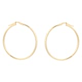 Goldsmiths 9ct Yellow Gold Large Tube Hoop Earrings