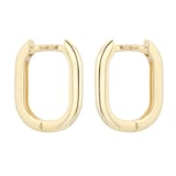 Mappin & Webb 18ct Yellow Gold Rectangular Huggie Earrings