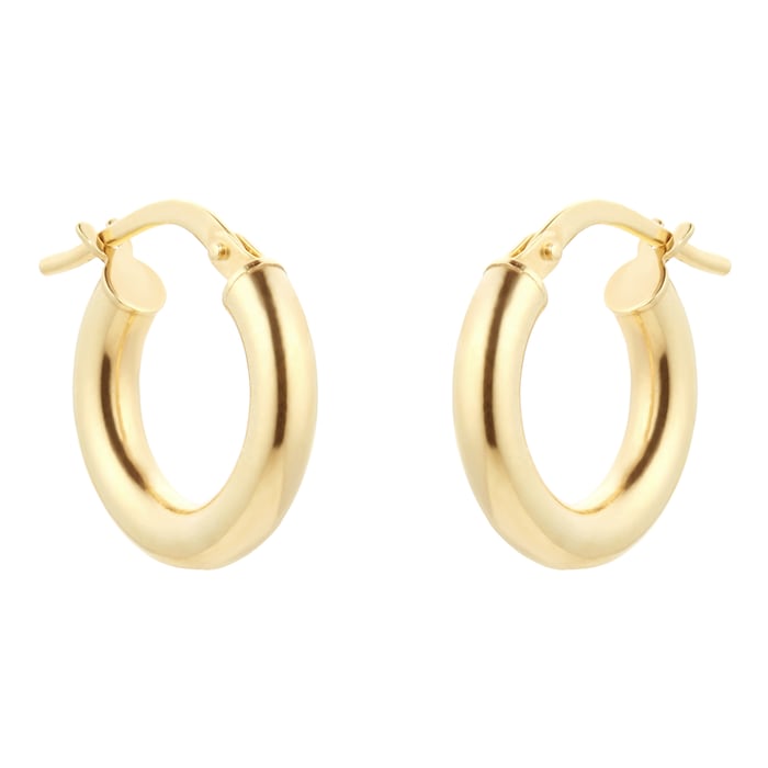 Goldsmiths 18ct Yellow Gold Chunky Creole Earrings