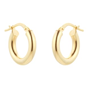 Goldsmiths 18ct Yellow Gold Chunky Creole Earrings