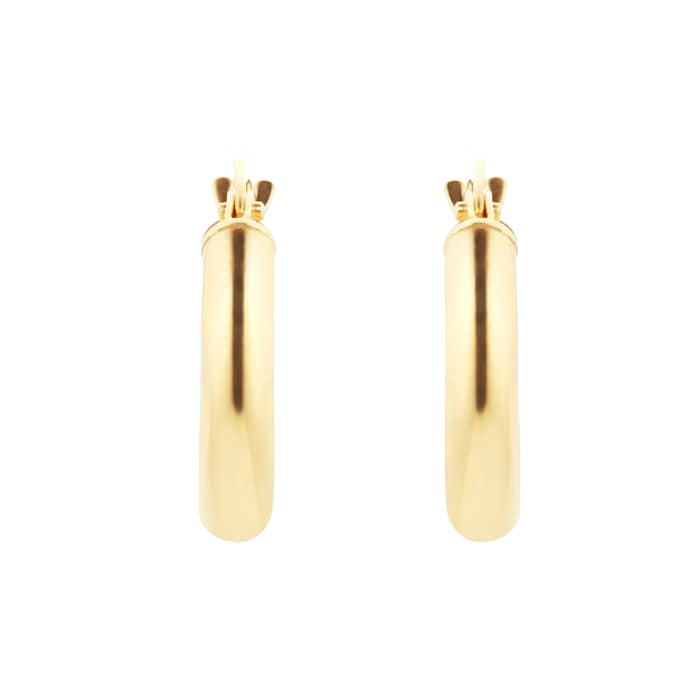 Goldsmiths 18ct Yellow Gold Chunky Creole Earrings