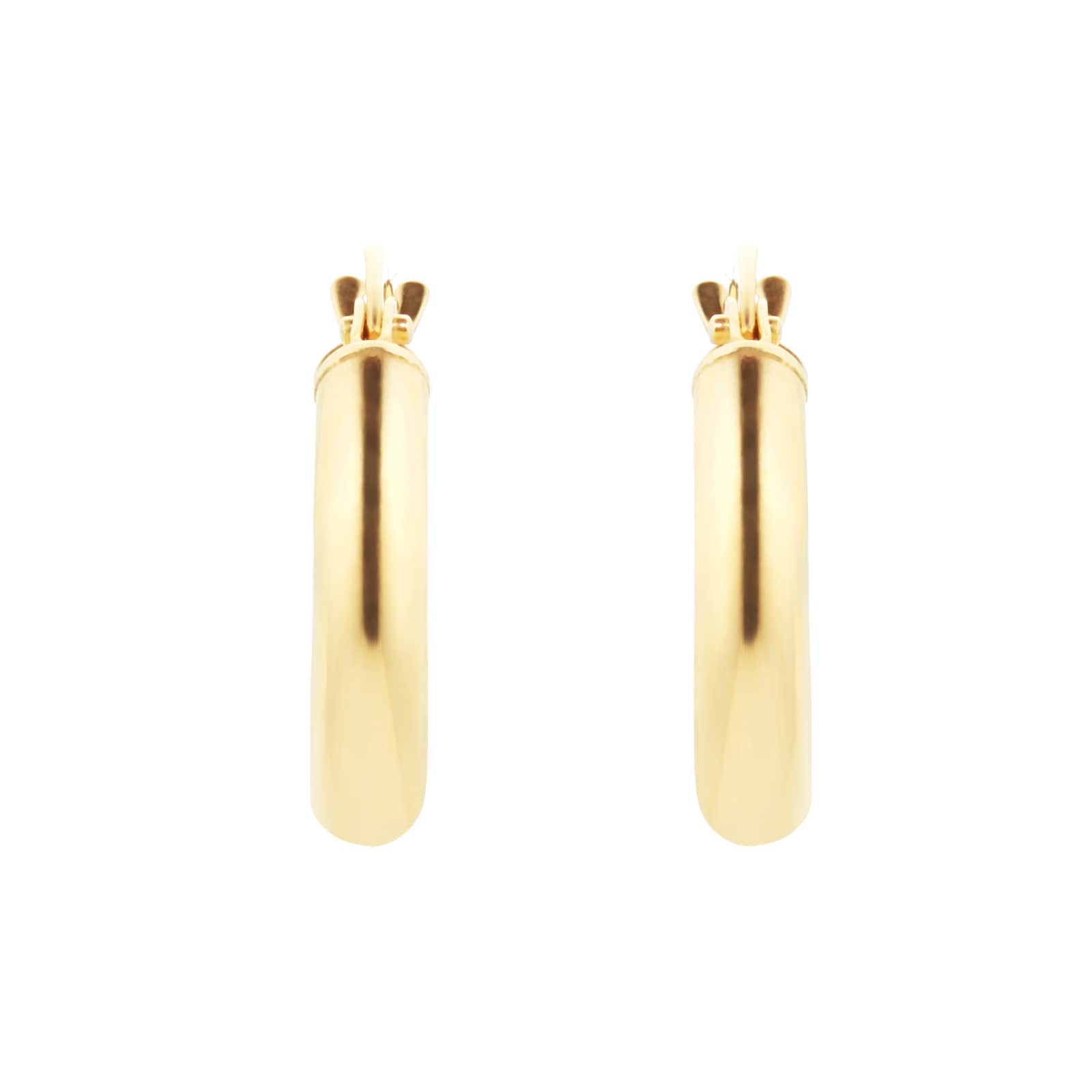 Goldsmiths 18ct Yellow Gold Chunky Creole Earrings