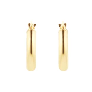 Goldsmiths 18ct Yellow Gold Chunky Creole Earrings