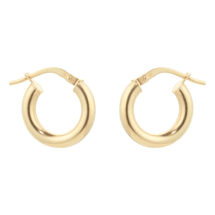 Goldsmiths 18ct Yellow Gold Chunky Creole Earrings