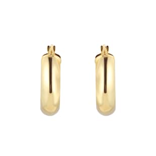 Goldsmiths 9ct Yellow Gold Polished Round Creole Hoop Earrings