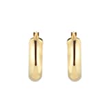 Goldsmiths 9ct Yellow Gold Polish Round Creole Hoop Earrings