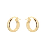 Goldsmiths 9ct Yellow Gold Polish Round Creole Hoop Earrings