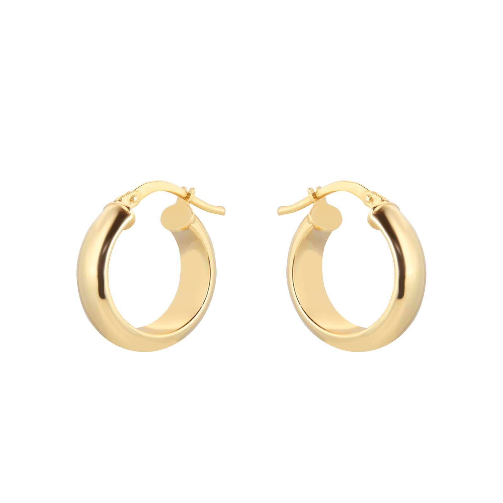 Goldsmiths 9ct Yellow Gold Polished Round Creole Hoop Earrings