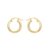 Goldsmiths 9ct Yellow Gold Polish Round Creole Hoop Earrings