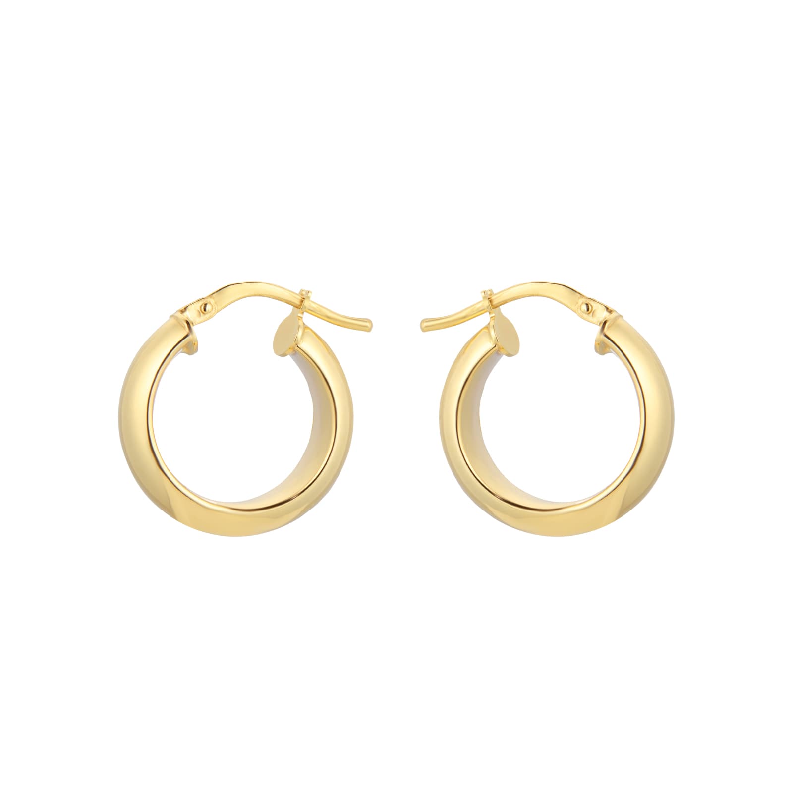 Goldsmiths 9ct Yellow Gold Polished Round Creole Hoop Earrings
