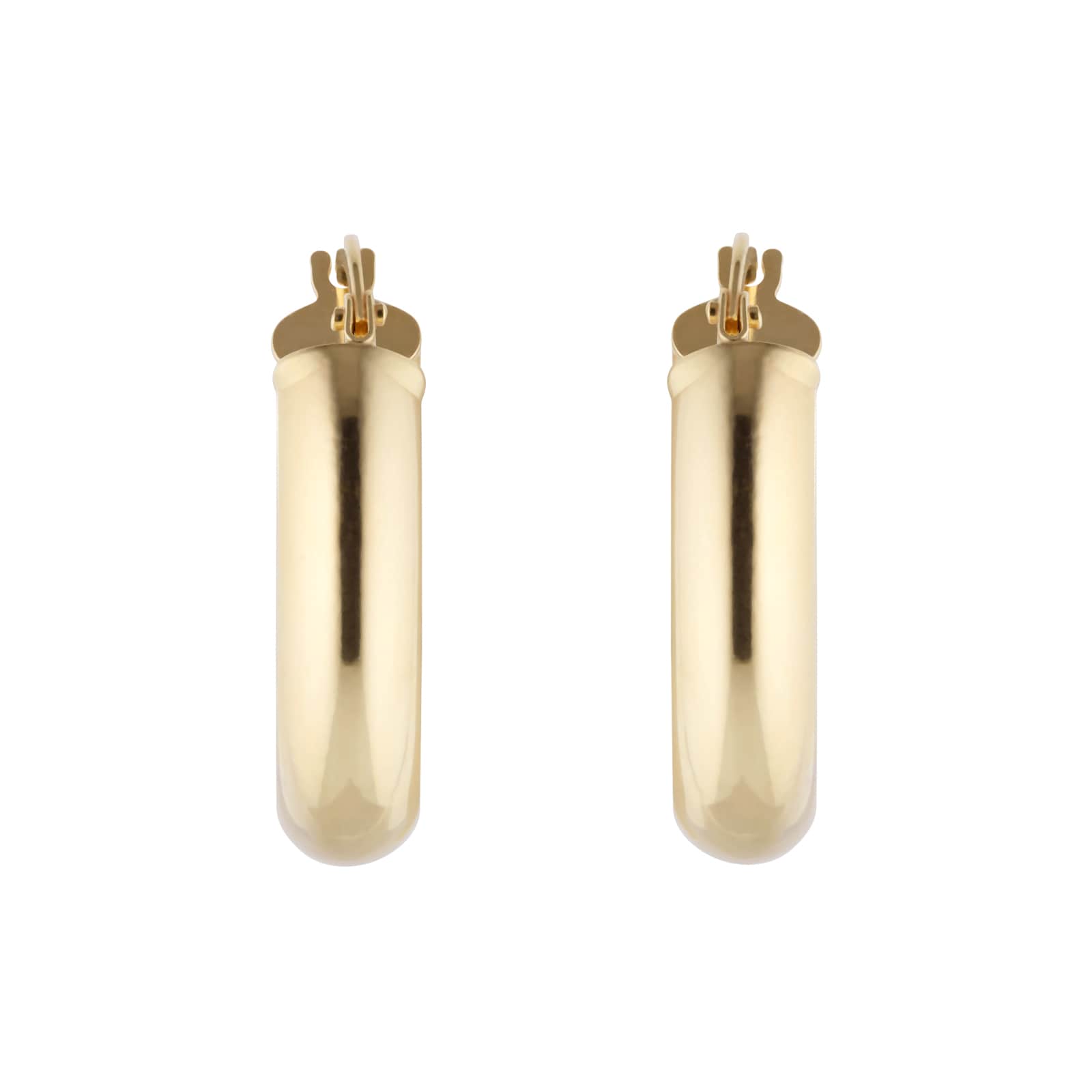 Goldsmiths 9ct Yellow Gold 22mm Oval Hoop Earrings