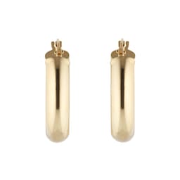 15030732 - 9ct Yellow Gold 22mm Oval Hoop Earrings