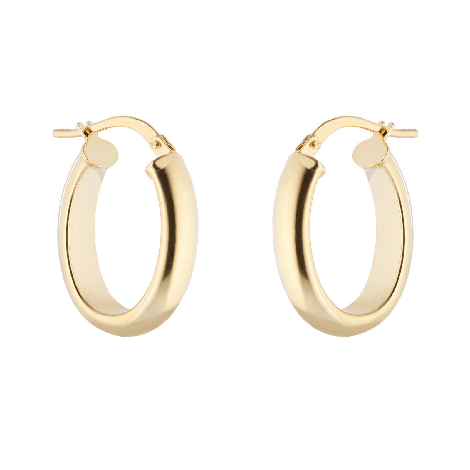 Goldsmiths 9ct Yellow Gold 22mm Oval Hoop Earrings