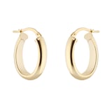 Goldsmiths 9ct Yellow Gold 22mm Oval Hoop Earrings