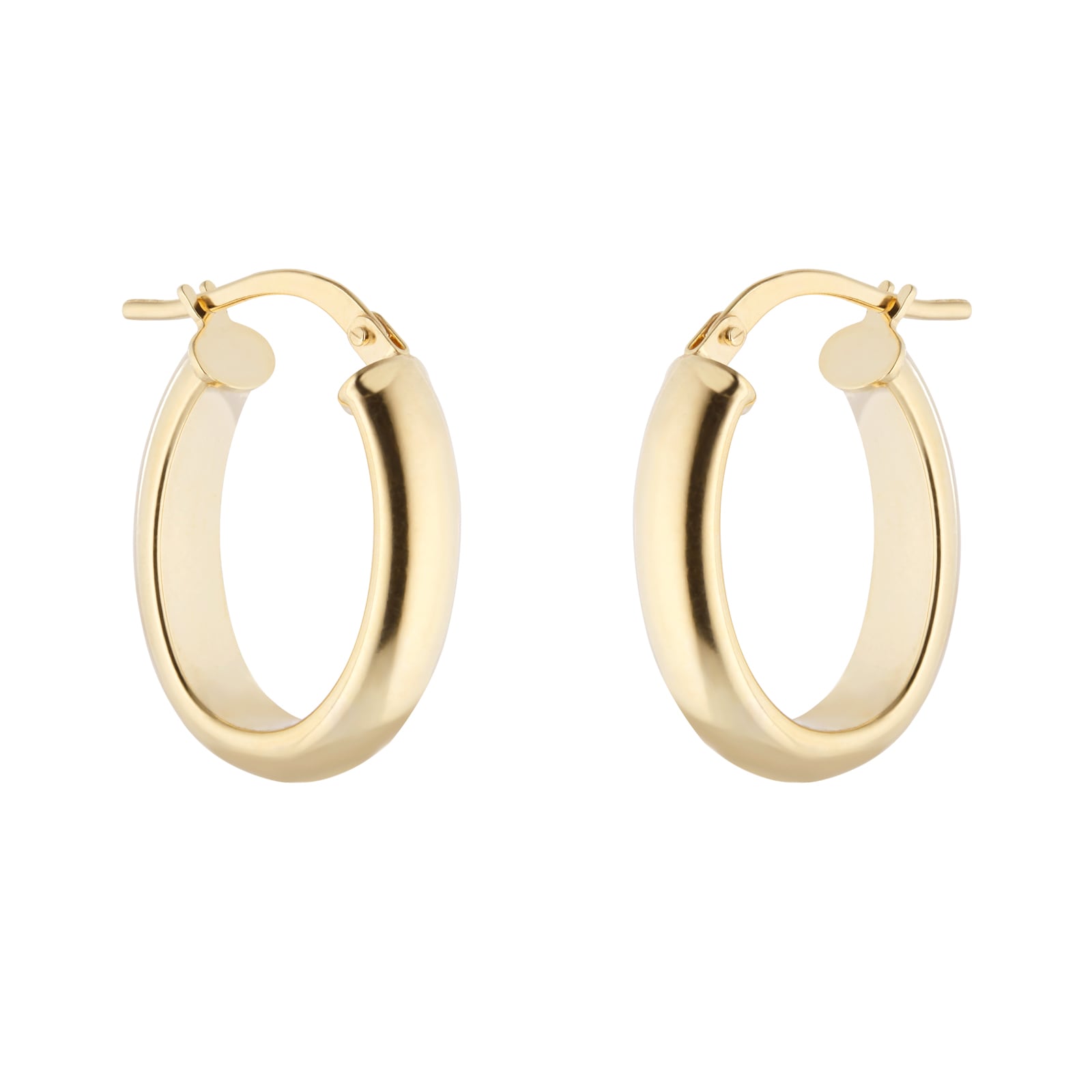 Goldsmiths 9ct Yellow Gold 22mm Oval Hoop Earrings