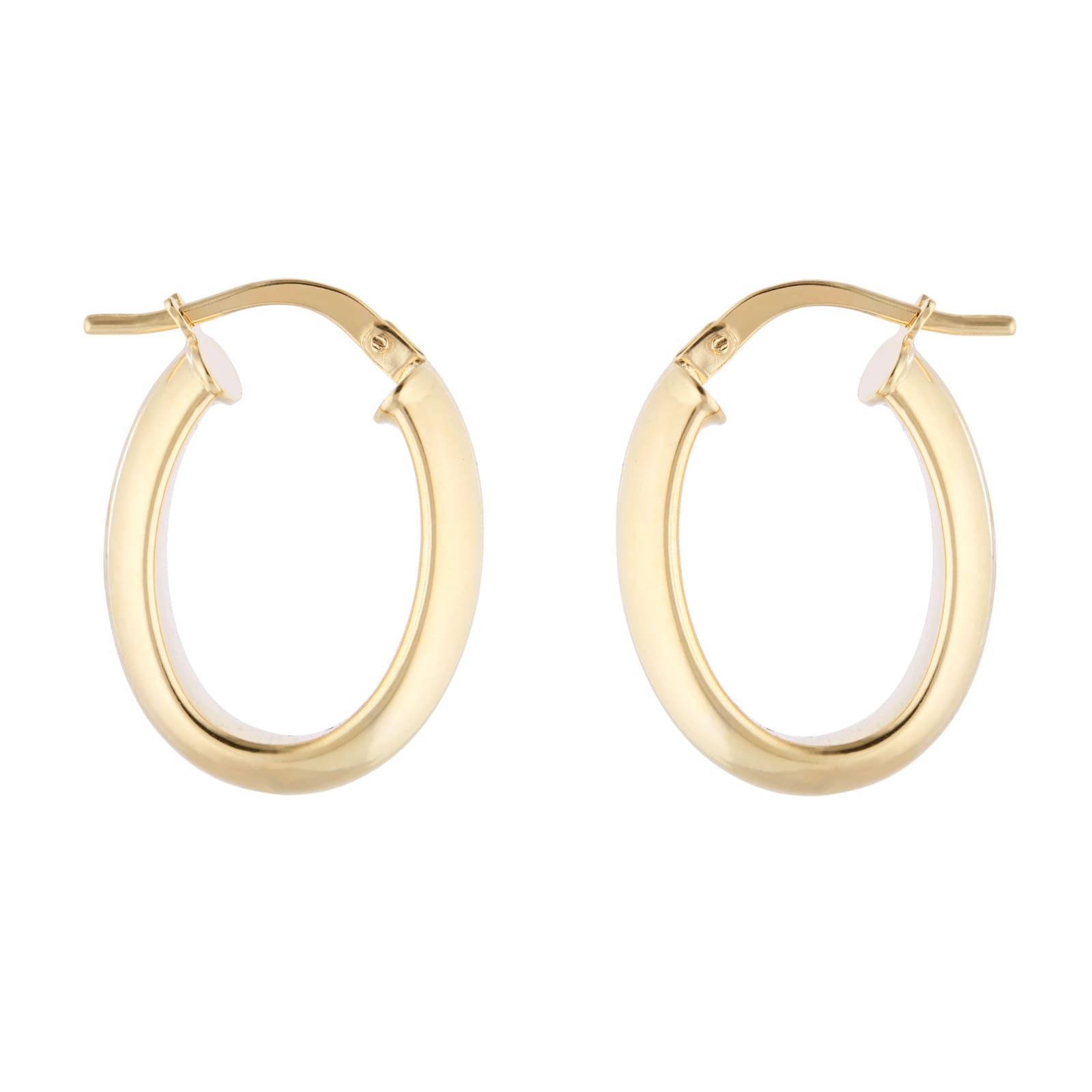 Goldsmiths 9ct Yellow Gold 22mm Oval Hoop Earrings