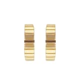 Goldsmiths 9ct Yellow Gold Ridge Huggie Hoop Earrings