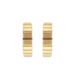 15030733 - 9ct Yellow Gold Ridge Huggie Hoop Earrings