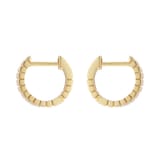 Goldsmiths 9ct Yellow Gold Ridge Huggie Hoop Earrings