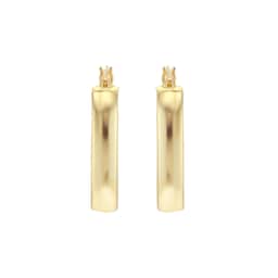 15030735 - 18ct Yellow Gold Oval Chunky Hoop Earrings