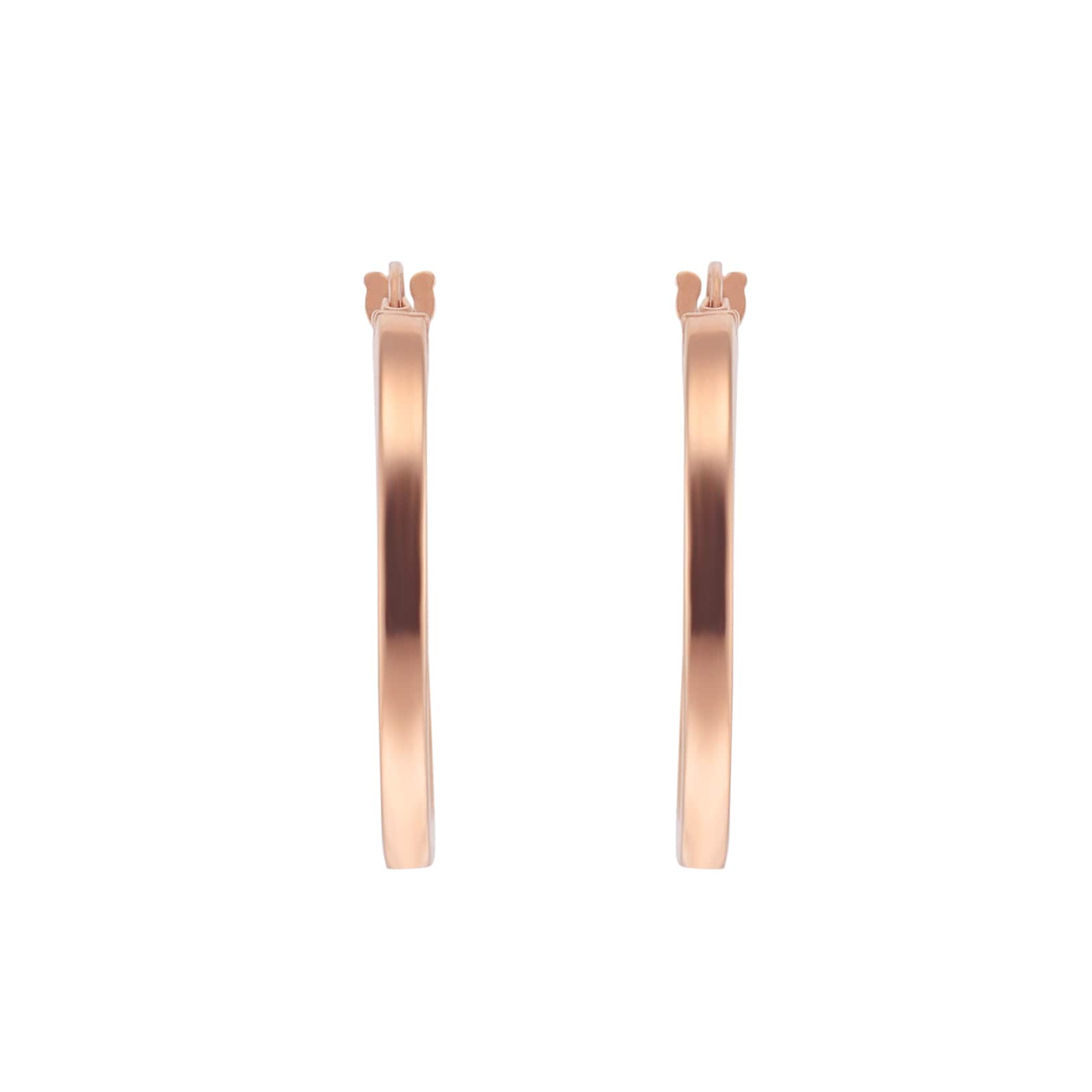 Goldsmiths 9ct Rose Gold 20mm Large Hoop Earrings Goldsmiths 9ct Rose Gold 20mm Large Hoop Earrings