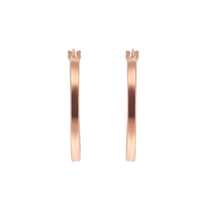 Goldsmiths 9ct Rose Gold 20mm Large Hoop Earrings