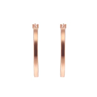 Goldsmiths 9ct Rose Gold 20mm Large Hoop Earrings