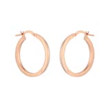 Goldsmiths 9ct Rose Gold 20mm Large Hoop Earrings