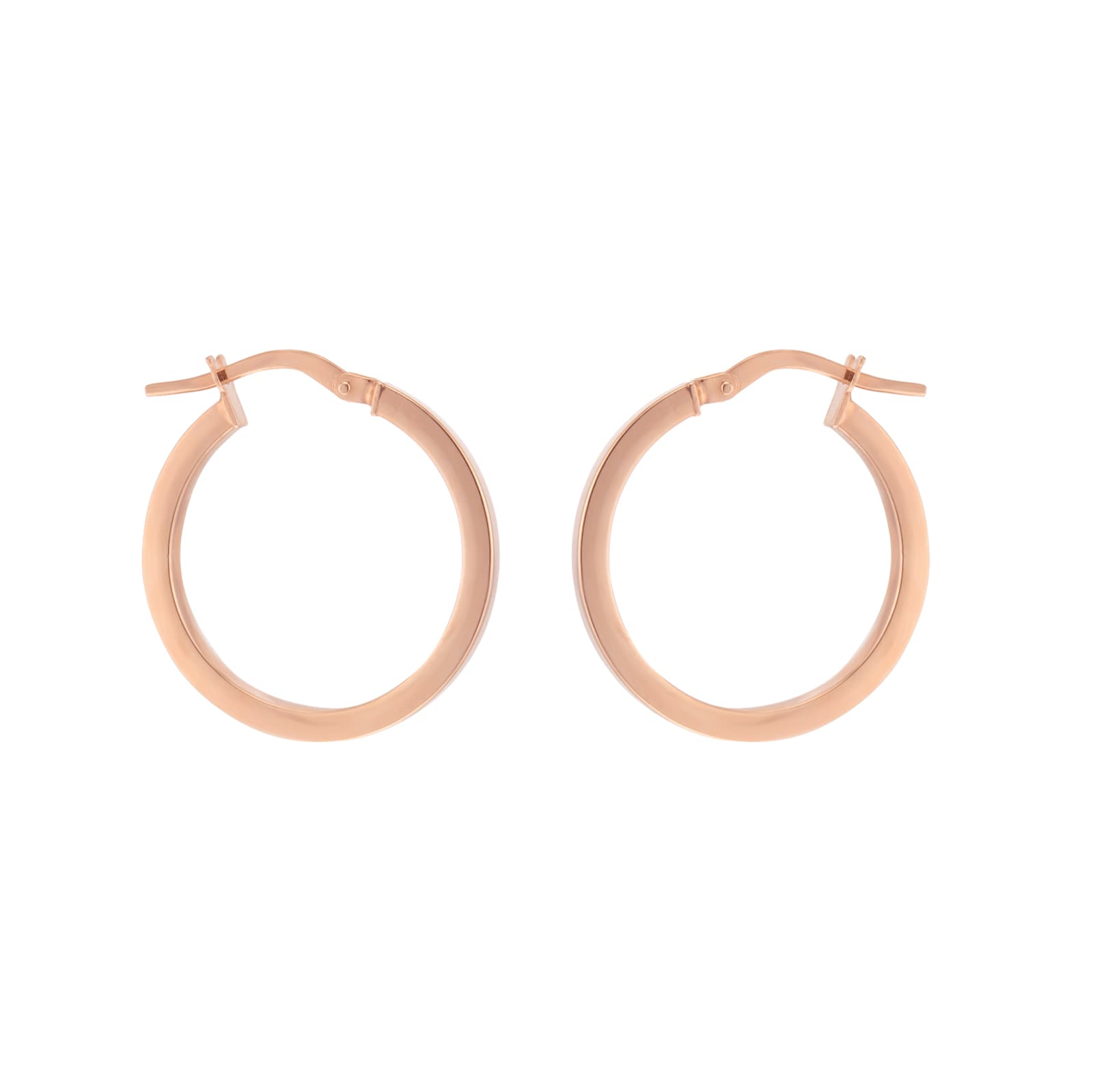 Goldsmiths 9ct Rose Gold 20mm Large Hoop Earrings Goldsmiths 9ct Rose Gold 20mm Large Hoop Earrings